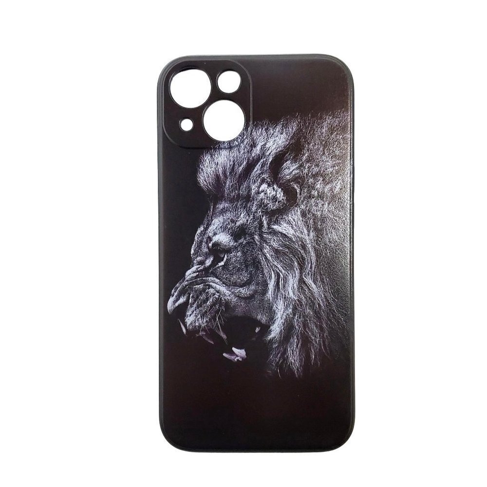 iphone 12 pro max or iphone 13 Lion Snarling Monochrome
